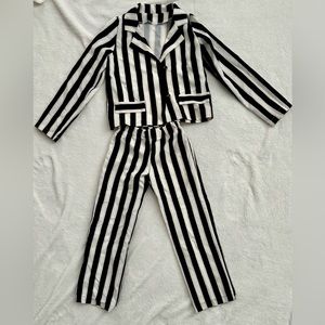 Black and white stripe costume CS